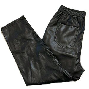 Zara Faux Leather Black Waistband Pants Size XS-S